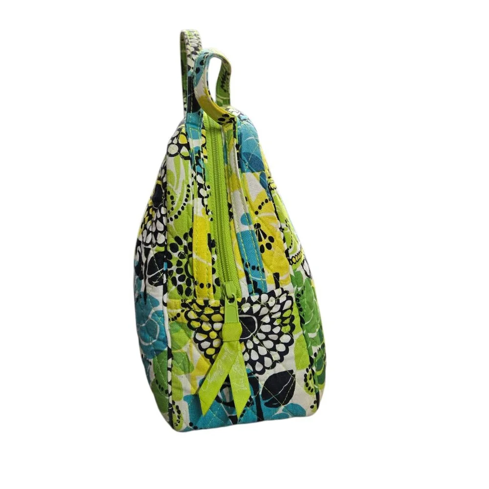 Vera Bradley Lunch Bag Limes Up Insulated Green Yellow Blue Floral Quilted
